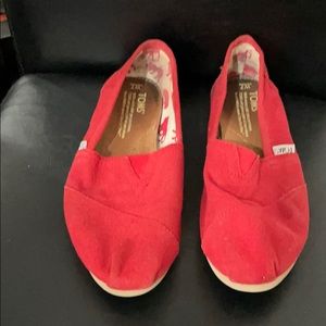 Toms red shoes